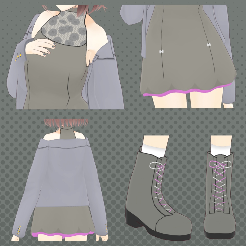 【Vroid】風吹ちゃんイメージ 衣装セット【無料配布】