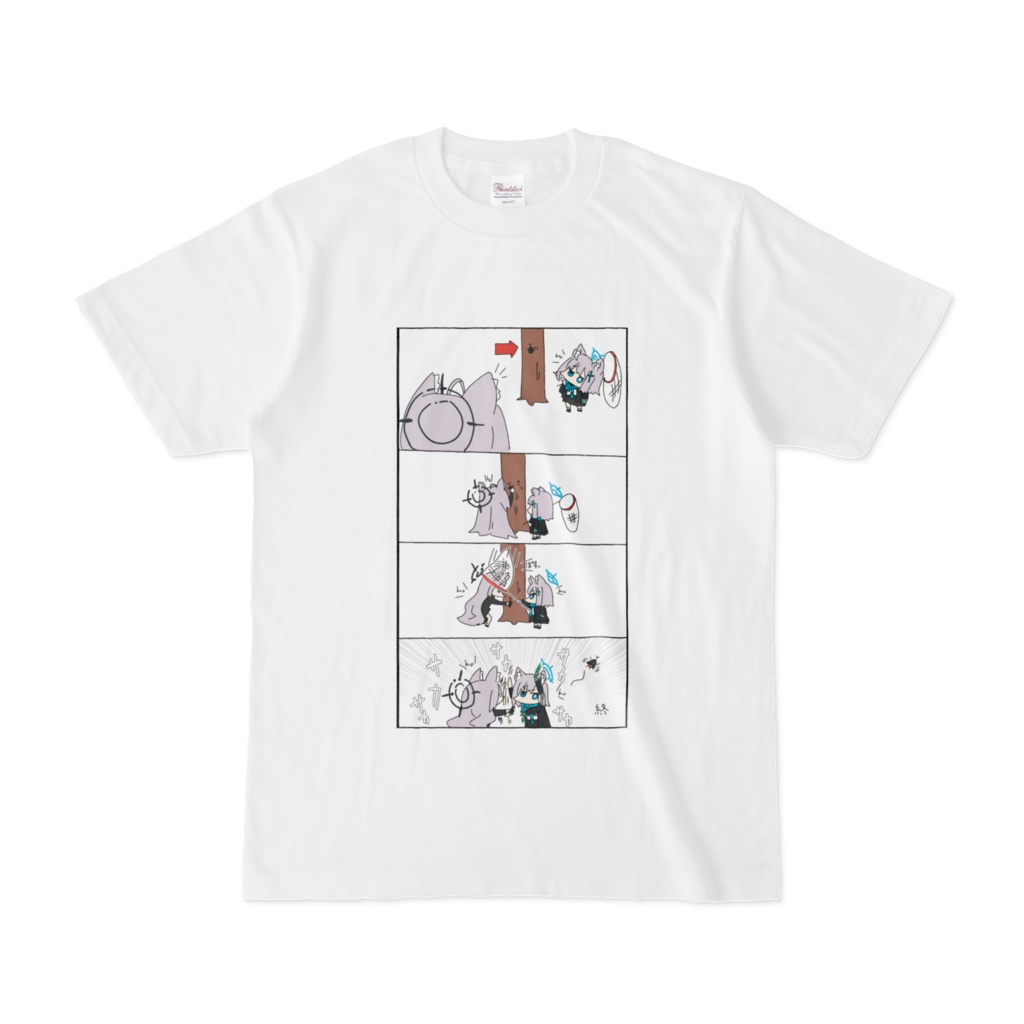 シロたんVSクロたん 虫取り編 Tシャツ