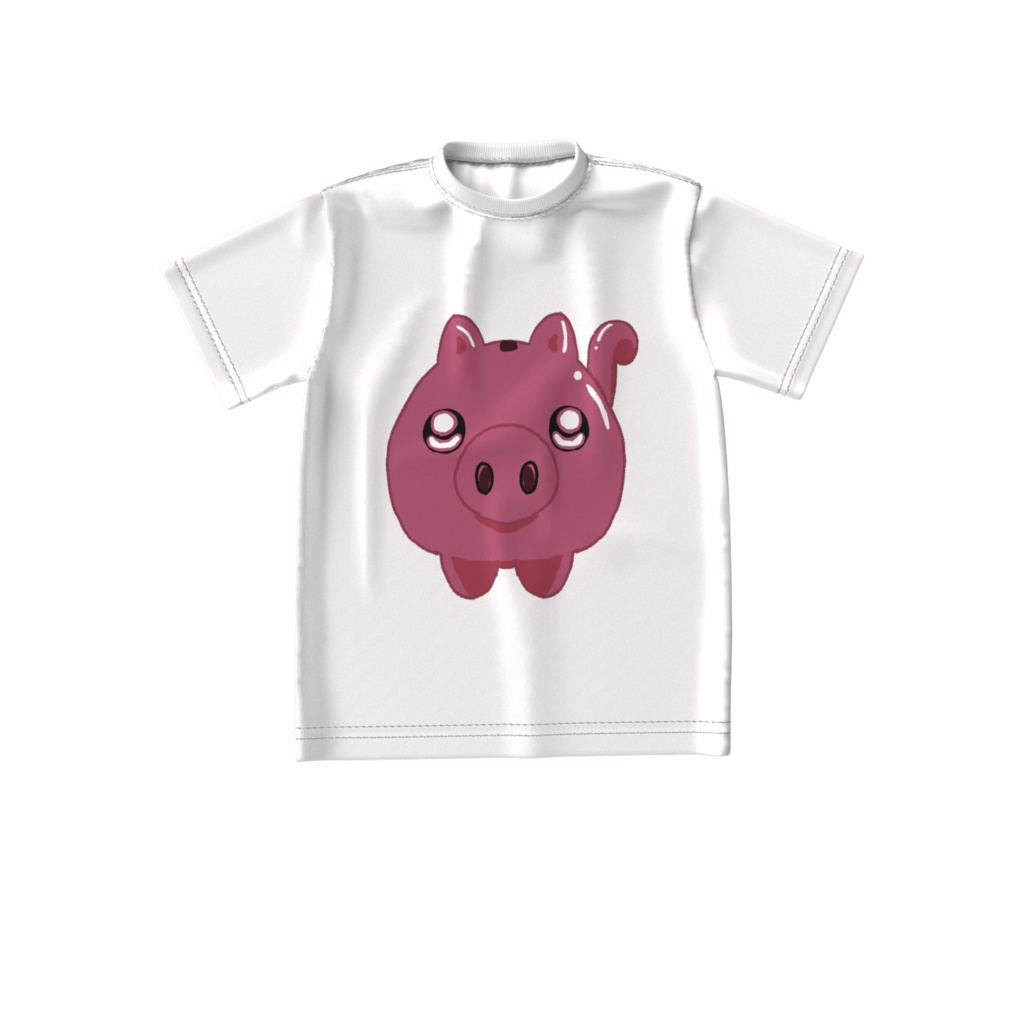 豚の貯金箱ビックTシャツ