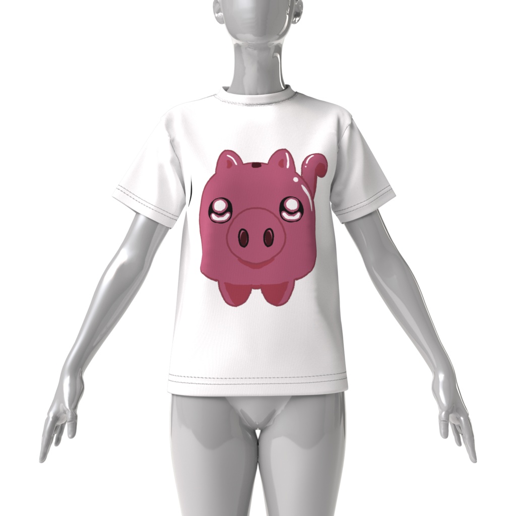 豚の貯金箱ビックTシャツ