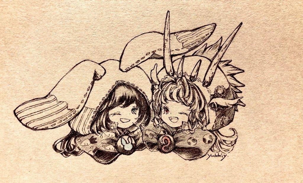 ファンタジーイラスト原画/色鉛筆・鉛筆