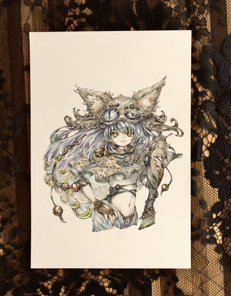 ファンタジーイラスト原画/色鉛筆・鉛筆
