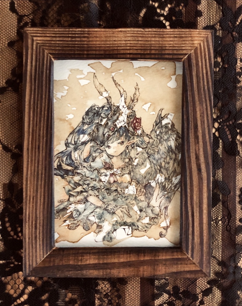 ファンタジーイラスト原画/透明水彩