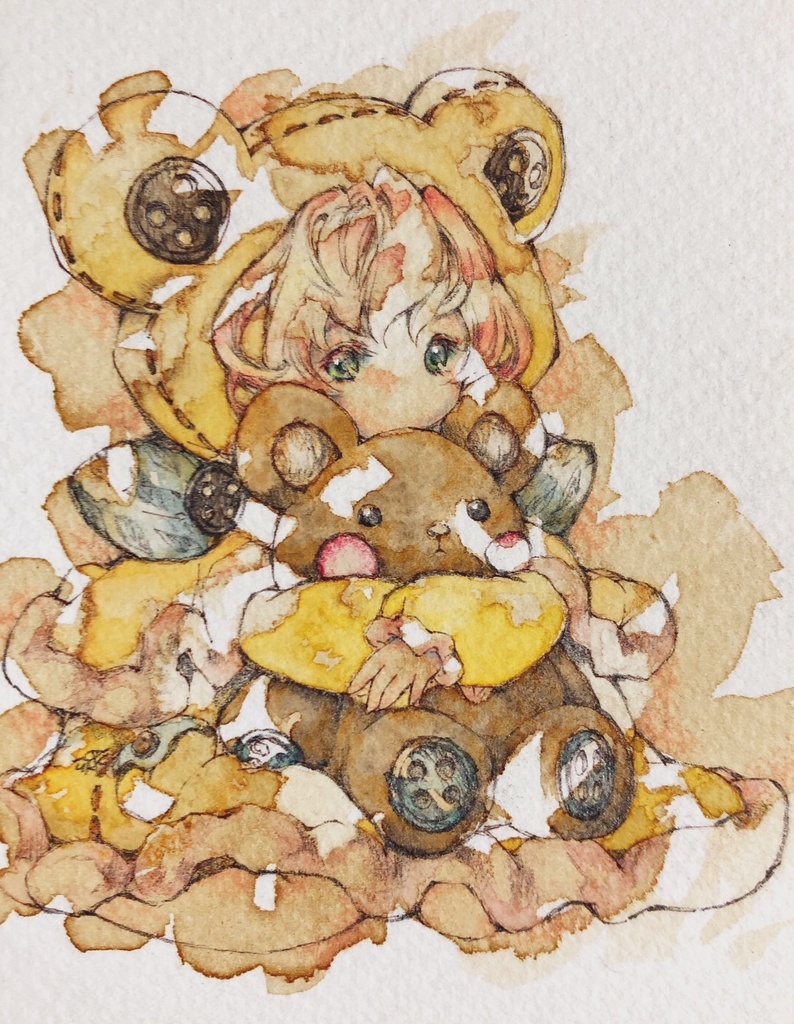 ファンタジーイラスト原画/透明水彩