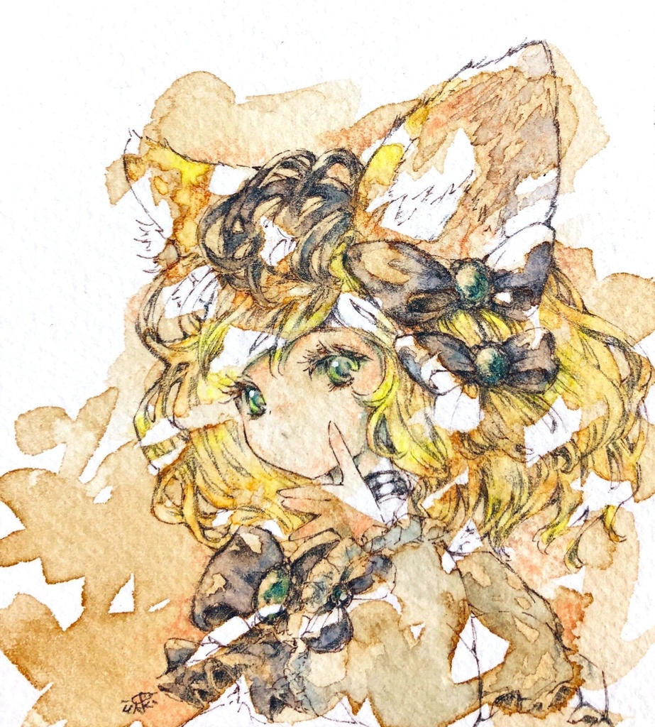 ファンタジーイラスト原画/透明水彩