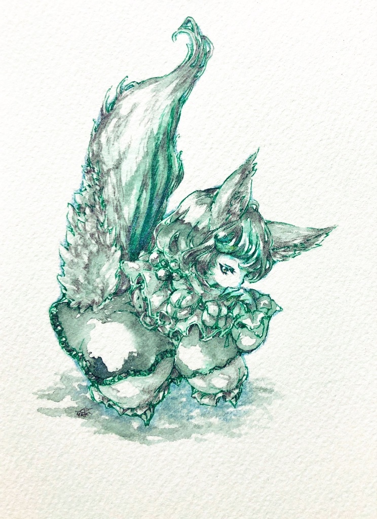 ファンタジーイラスト原画/透明水彩