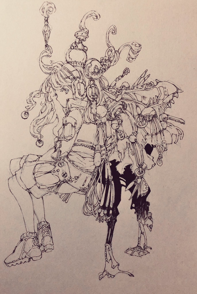 ファンタジーイラスト原画