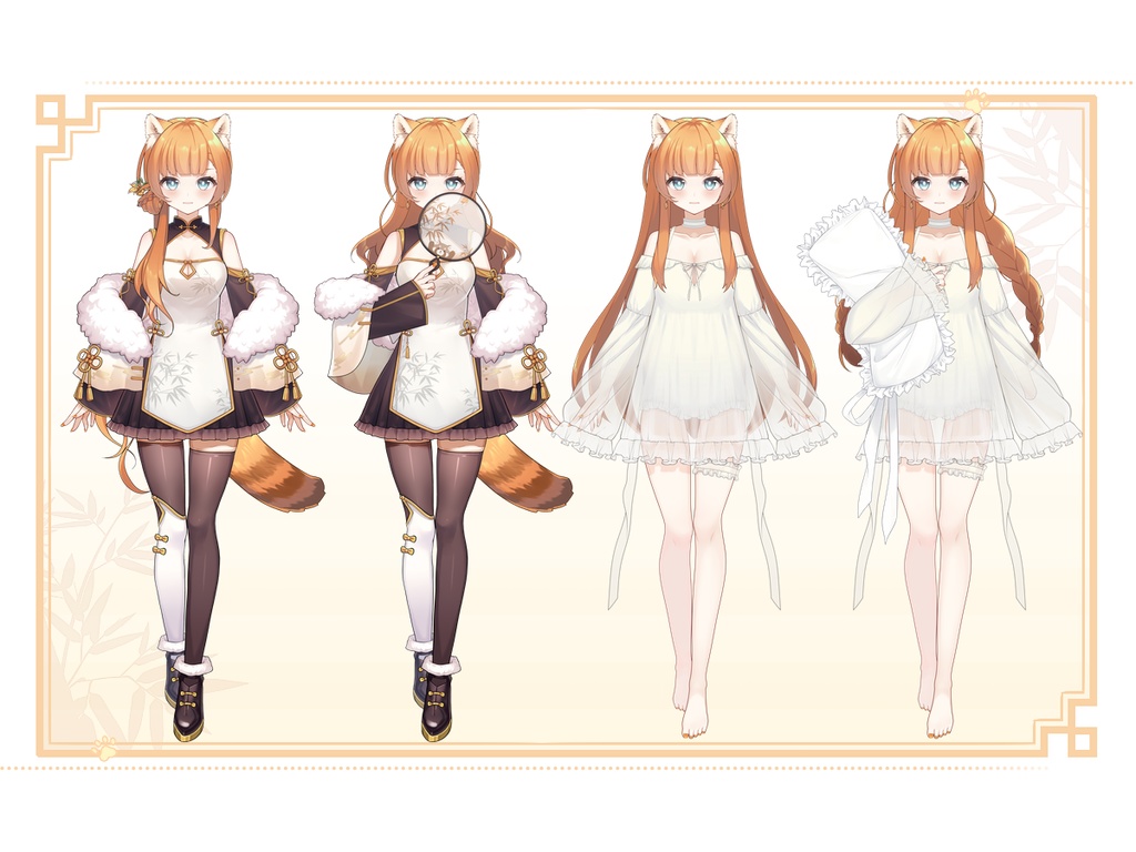 【Live2D】【VTS対応】【VtubeStudio対応】レッドパンダ・モデル / Red Panda Model