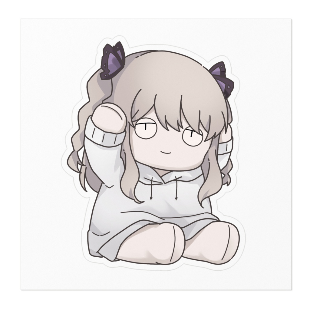 【虚無ちゃん/お座りの姿】ステッカー