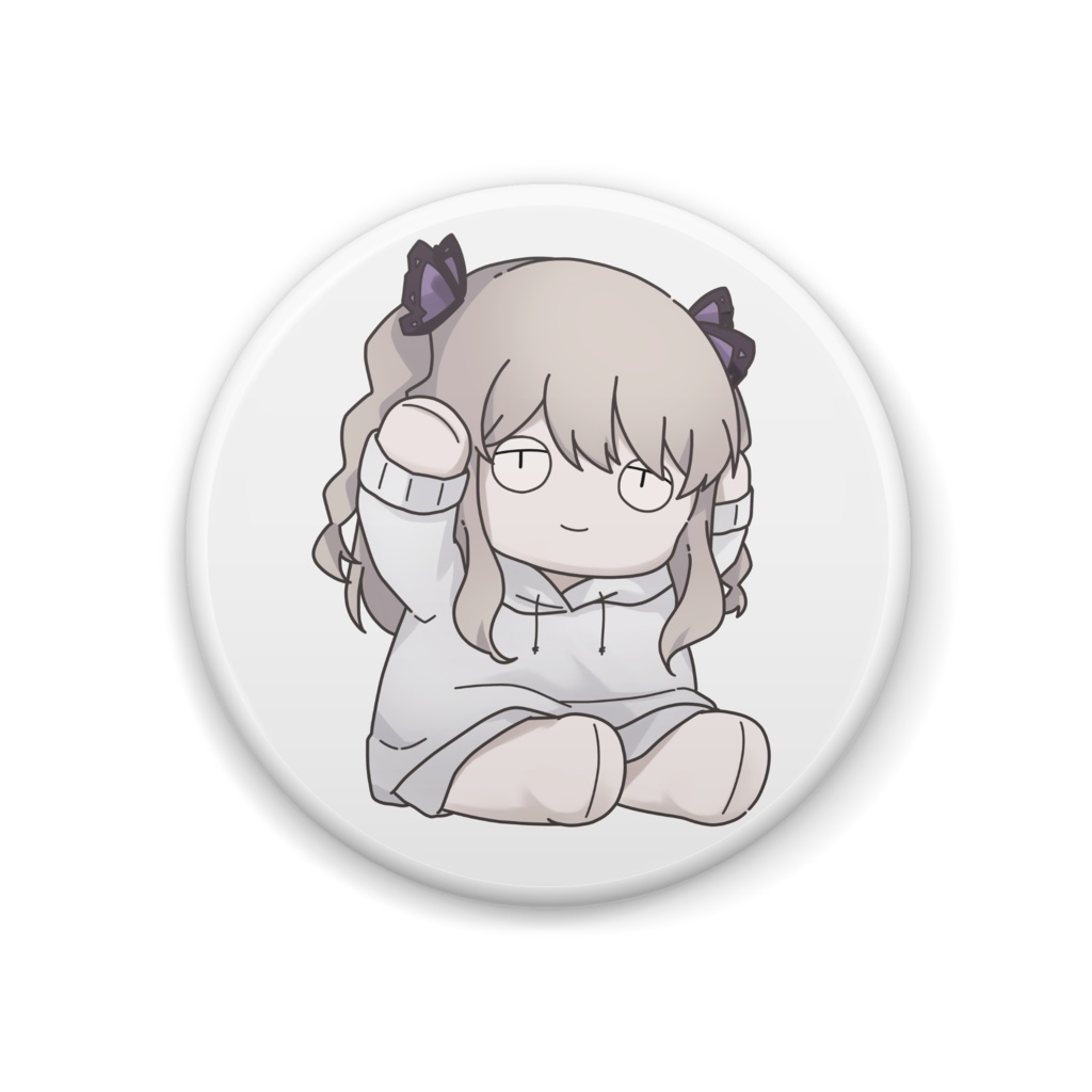 【虚無ちゃん/お座りの姿】缶バッジ