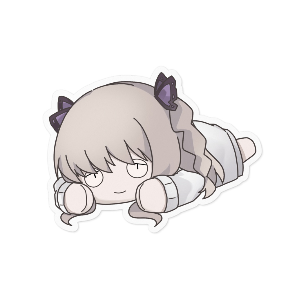 【虚無ちゃん/寝そべりの姿】ステッカー