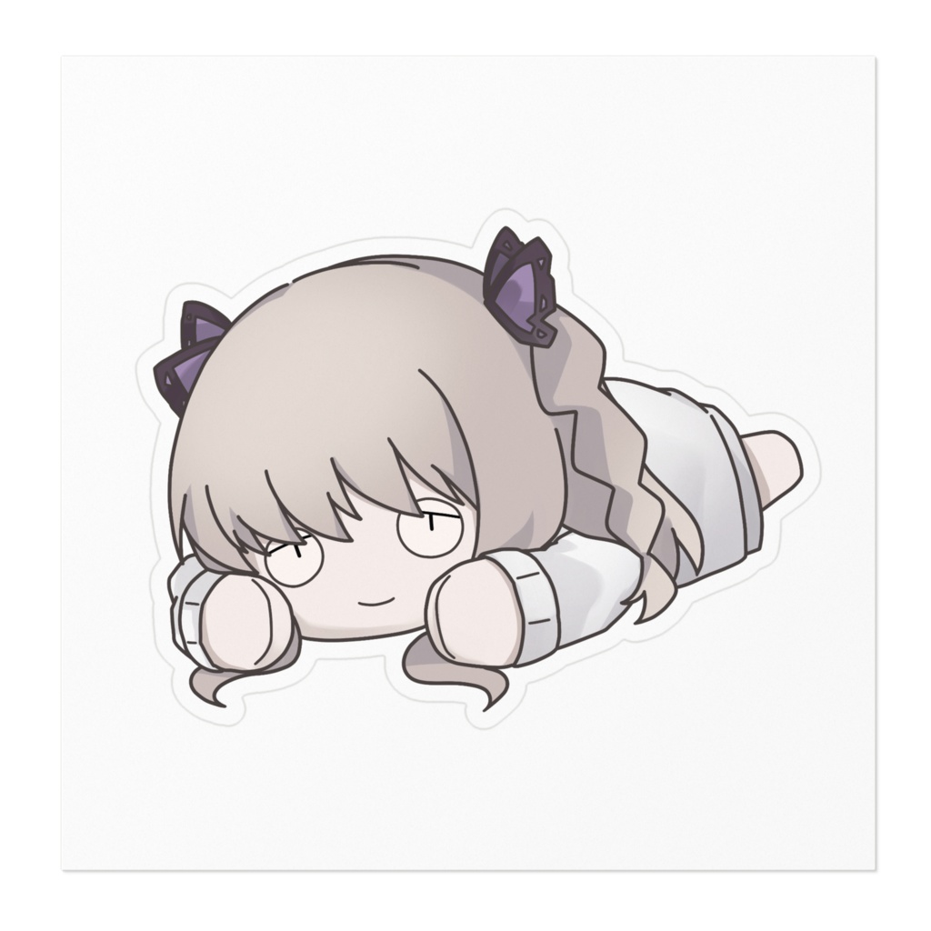 【虚無ちゃん/寝そべりの姿】ステッカー