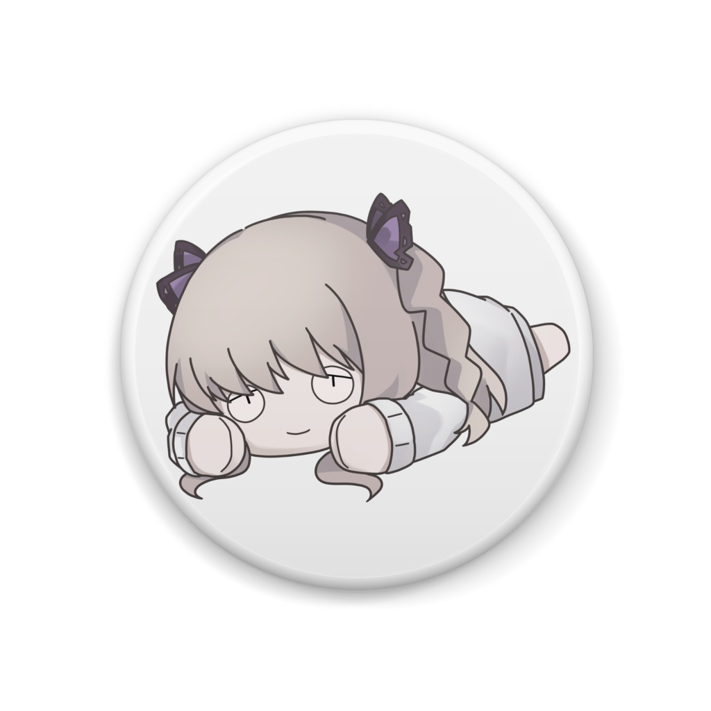【虚無ちゃん/寝そべりの姿】缶バッジ