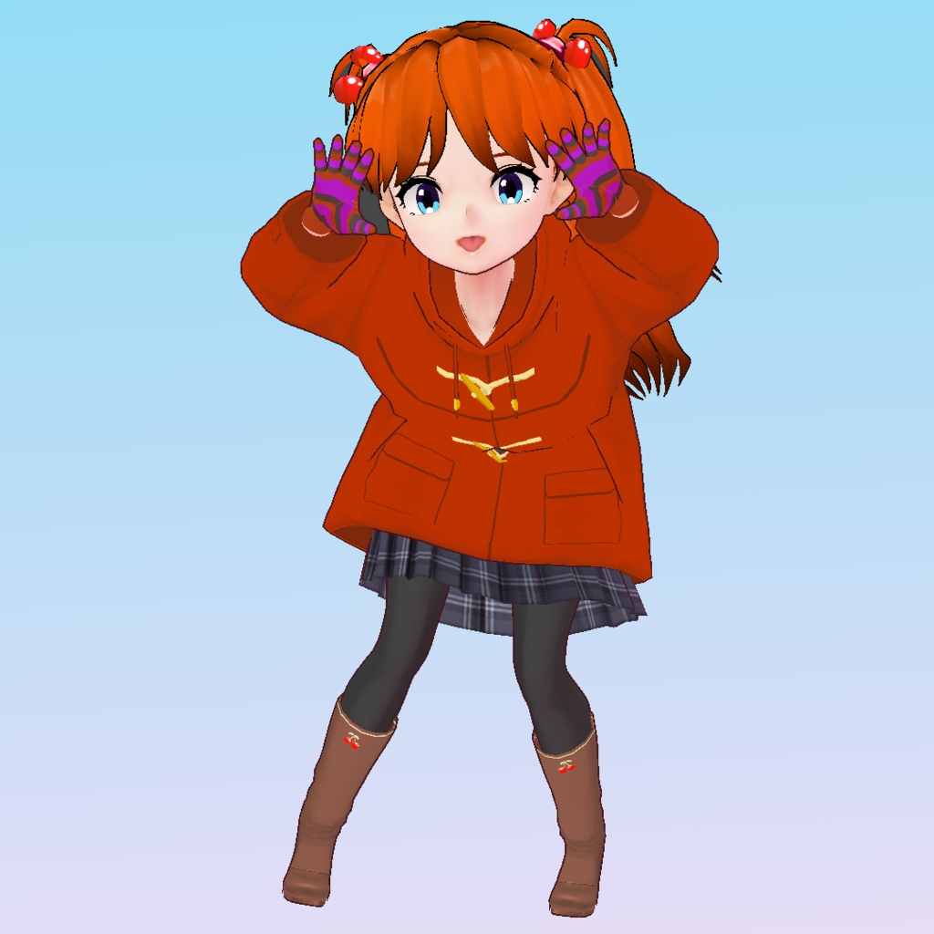 【VRoid】さくらんぼブーツ(テクスチャー)CC_W