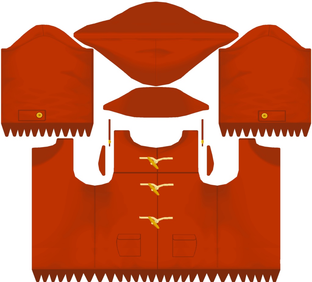 【VRoid】ダッフルコート赤茶(テクスチャー)CC_W