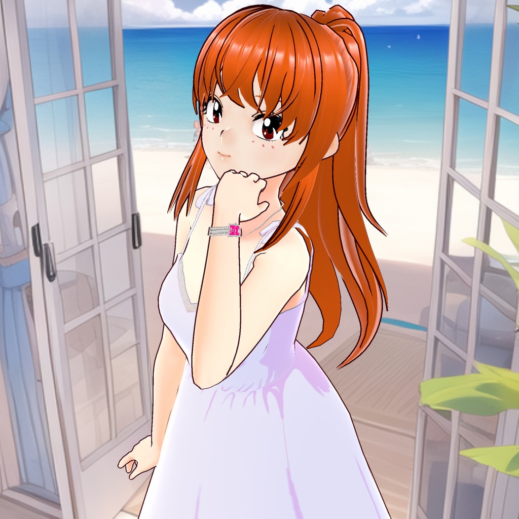 【VRoid】MEIBISスクエアウオッチ(テクスチャー)ディープピンク