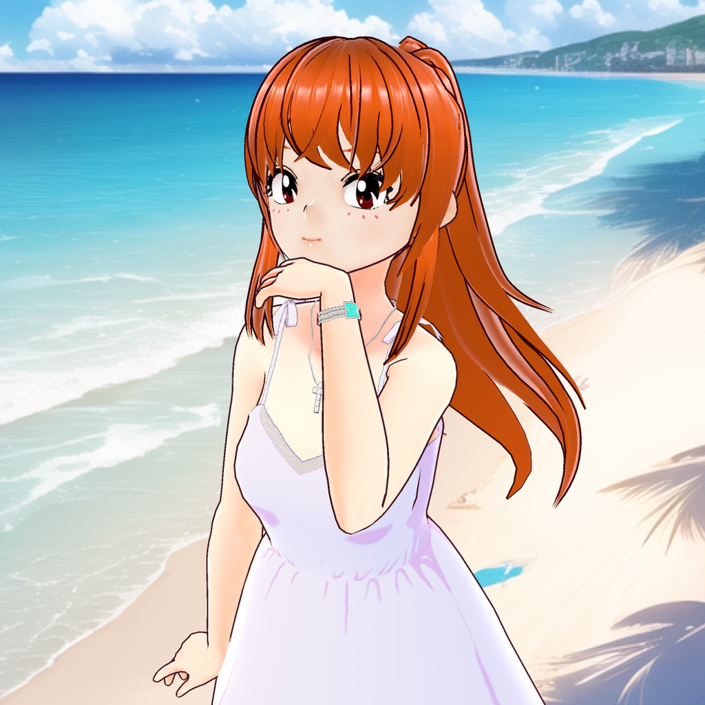 【VRoid】MEIBISスクエアウオッチ(テクスチャー)ターコイズ