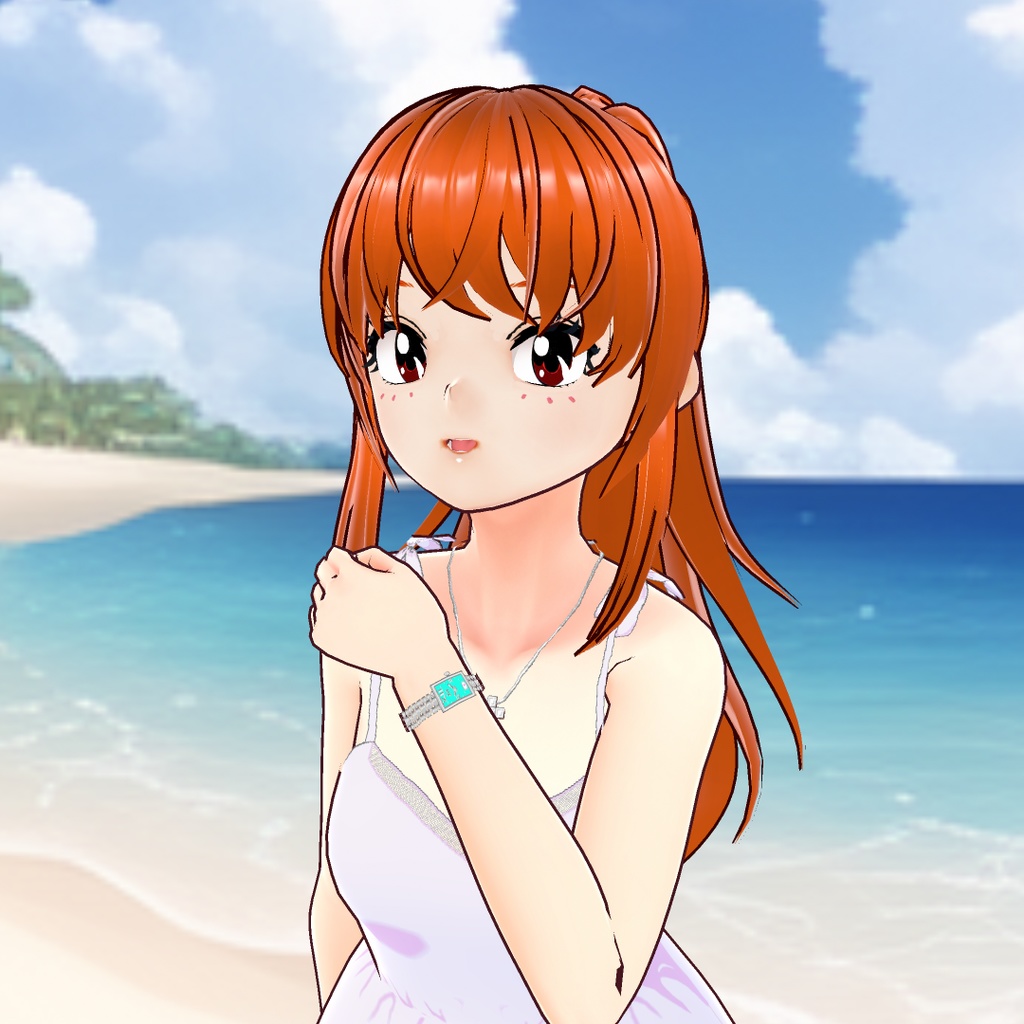 【VRoid】MEIBISスクエアウオッチ(テクスチャー)ターコイズ