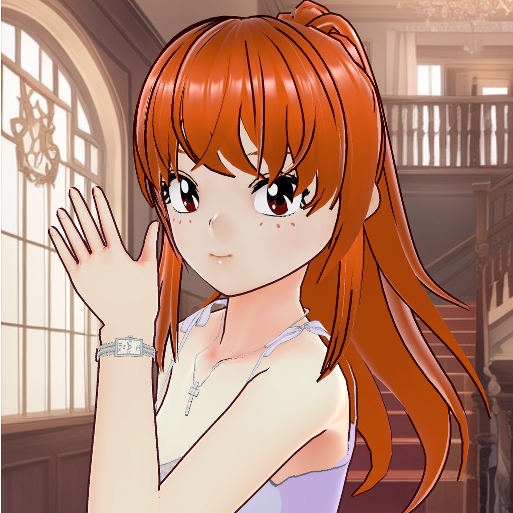 【VRoid】MEIBISスクエアウオッチ (テクスチャー)アイボリー