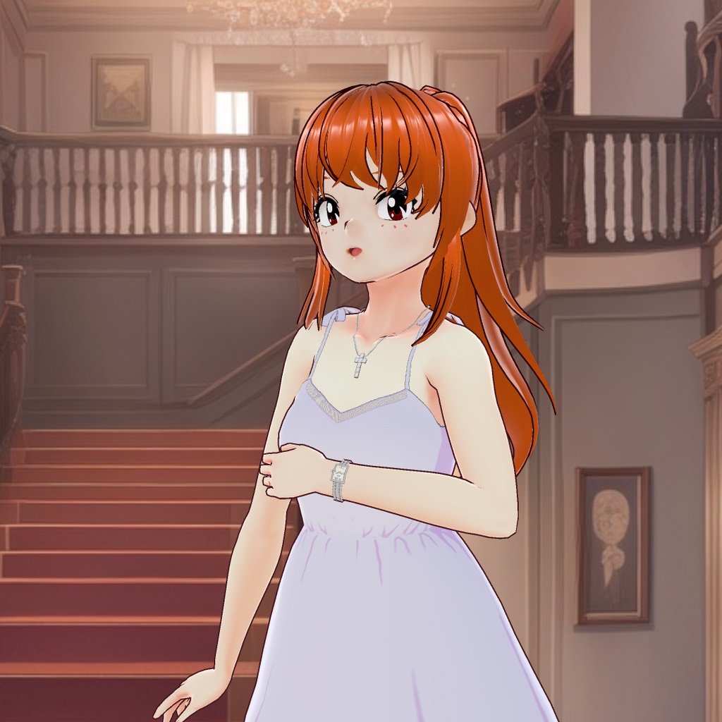 【VRoid】MEIBISスクエアウオッチ (テクスチャー)アイボリー