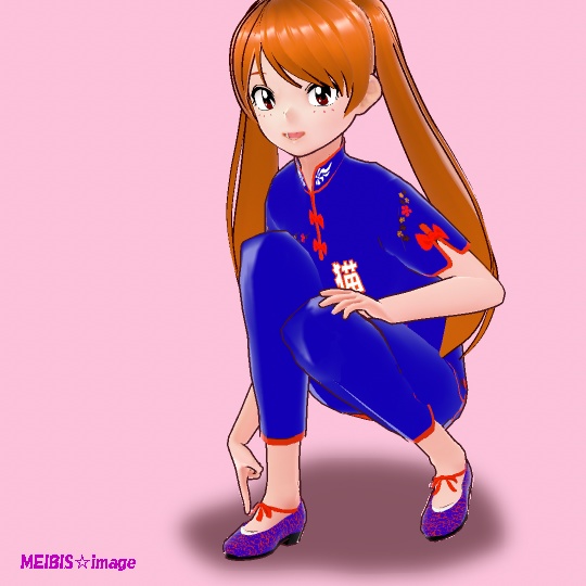 【VRoid】MEIBISカンフー靴(テクスチャー)パープルレオパルド