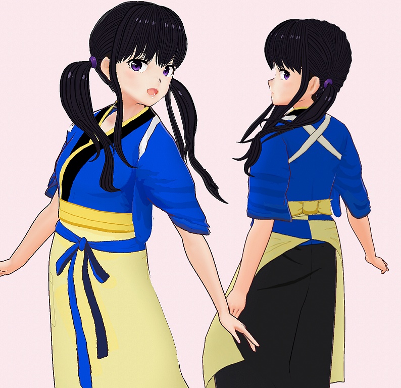 【VRoid】MEIBIS喫茶リコリコ風XWEAR(BLUE)