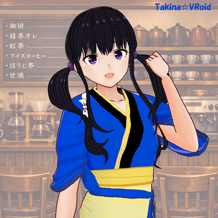【VRoid】MEIBIS喫茶リコリコ風XWEAR(BLUE)