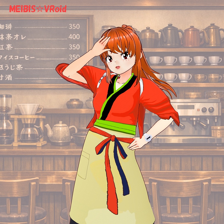 【VRoid】MEIBIS喫茶リコリコ風XWEAR(RED)