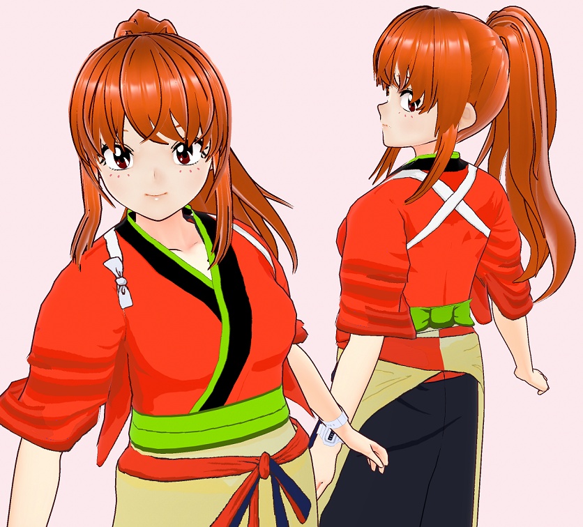 【VRoid】MEIBIS喫茶リコリコ風XWEAR(RED)