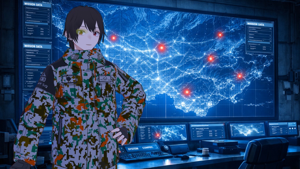 【VRoid】GREEN BARRACKS JASDF風デジタル迷彩XWEAR(MAN)