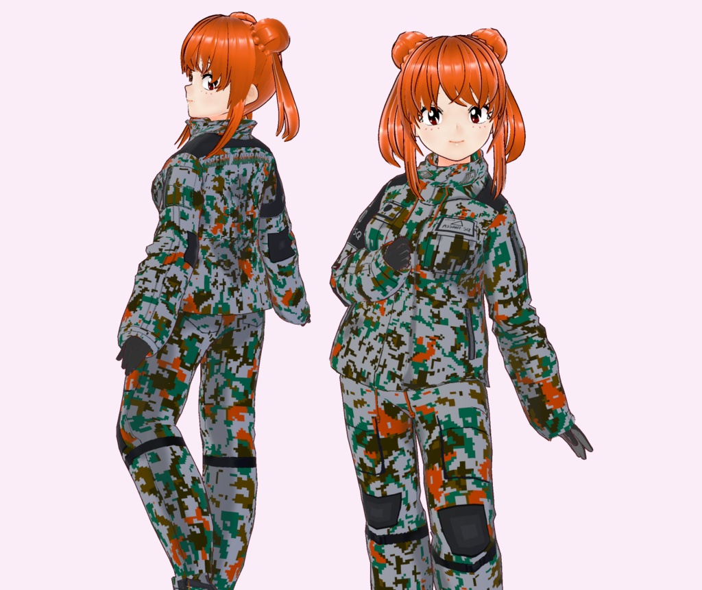 【VRoid】GREEN BARRACKS JASDF風デジタル迷彩XWEAR(WOM)