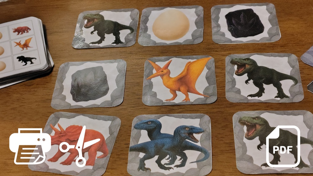 【PnP】フリップタイル|コアアセット【リアルな恐竜】(無料)