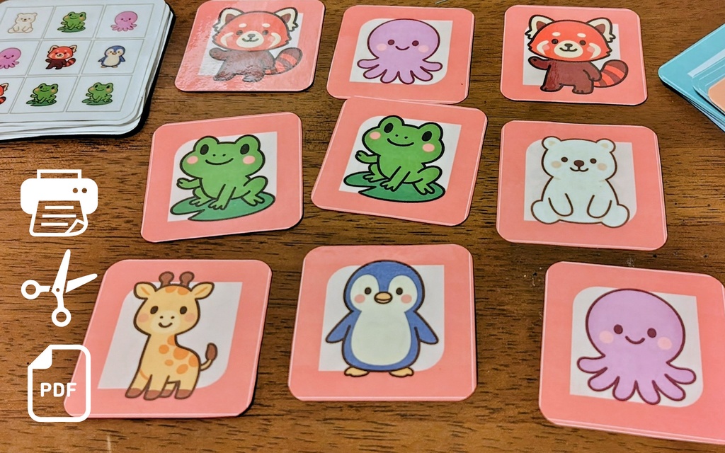 【PnP】フリップタイル｜追加パターン表 【かわいい動物版】