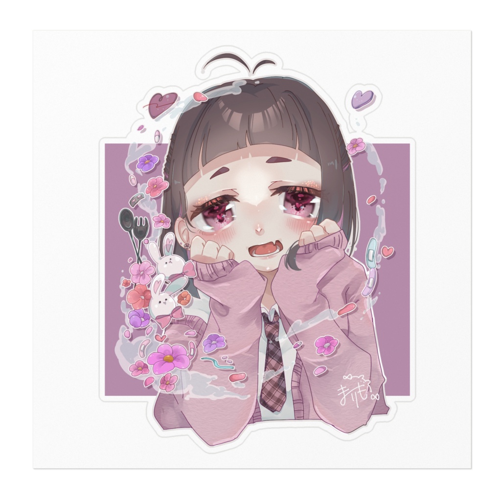 きみをみつめるまりもステッカー