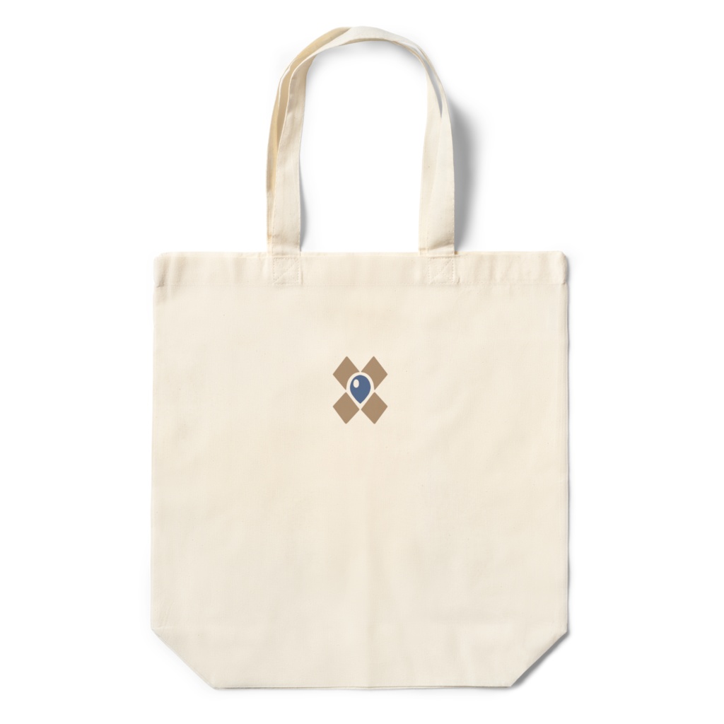 エコバック ベージュ✖ブルー