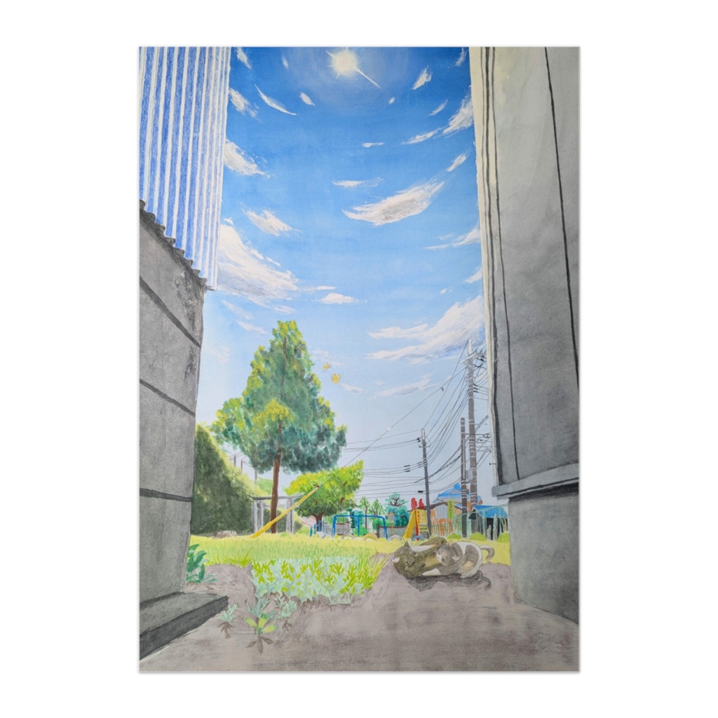 公園風景画