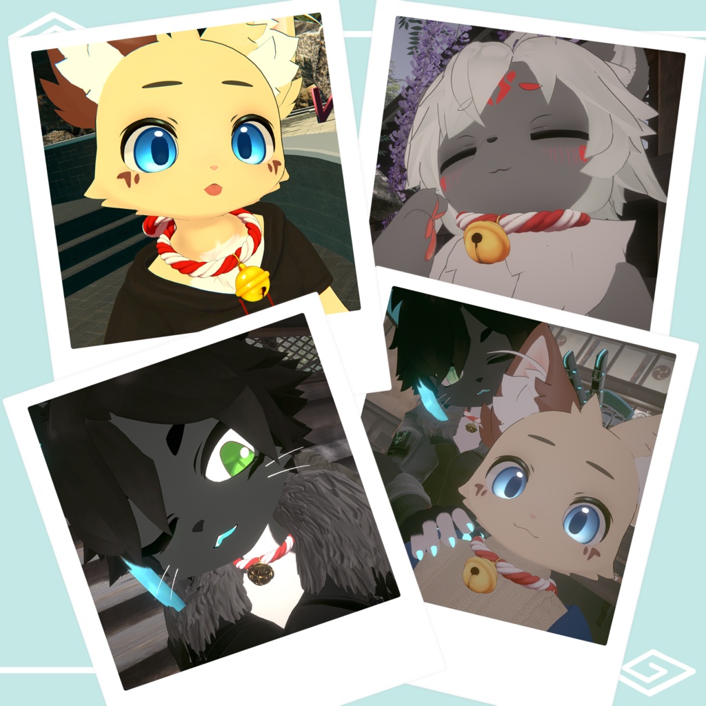 キツネ鈴 (Kitsune Bell) 【PhysBone設定済み】