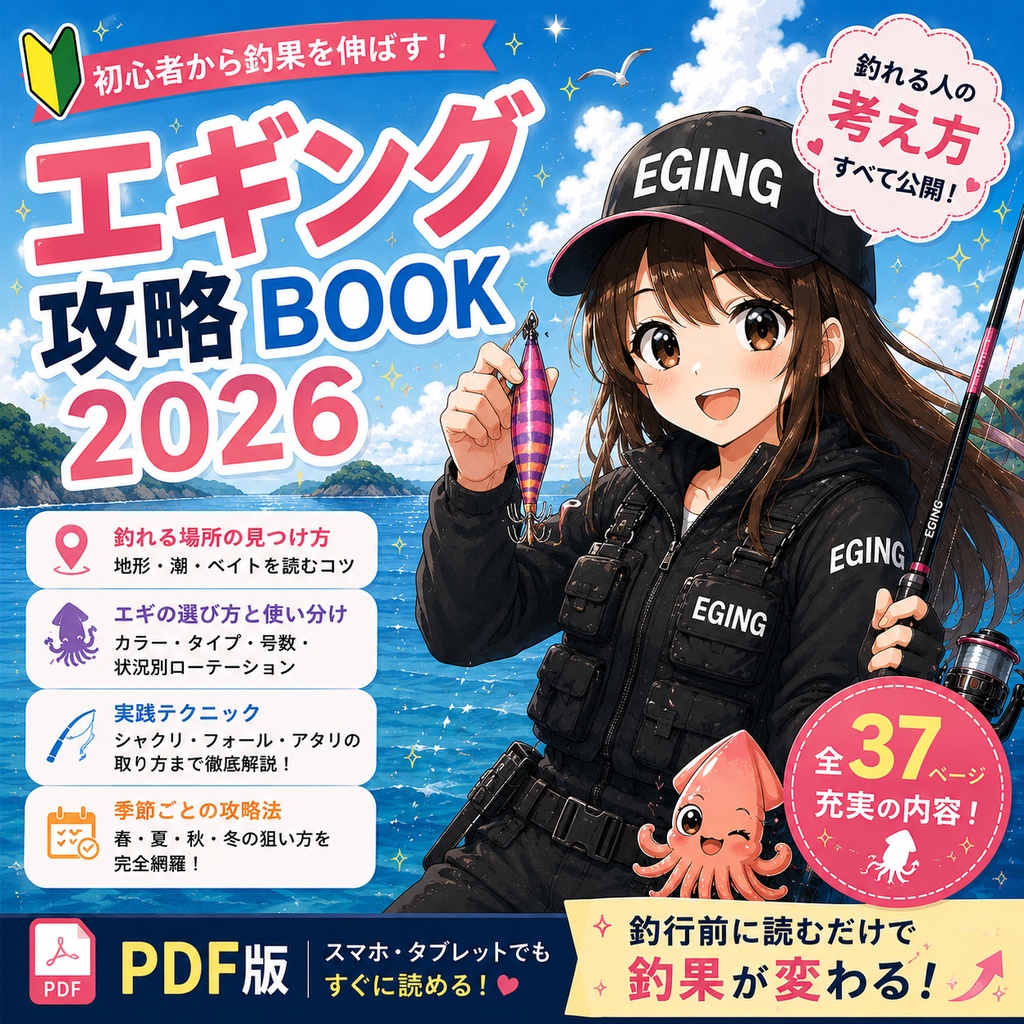 エギング攻略BOOK 2026｜初心者から釣果を伸ばす実践ガイド