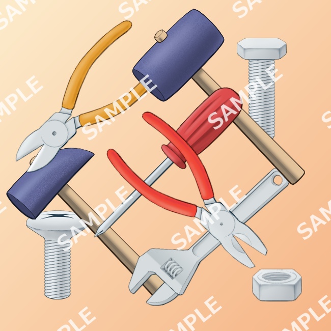 工具・部品イラスト素材
