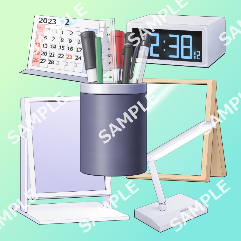 卓上日用品イラスト素材