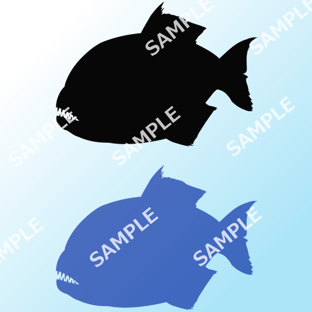 動物シルエット 魚類