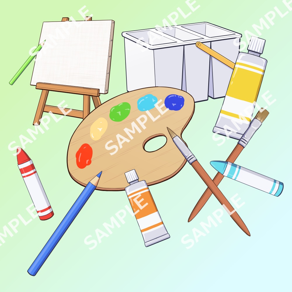 美術道具イラスト素材