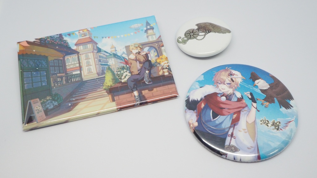 【 1st Goods 】YouTube 待機画面ver. スクエア缶バッジ 【 空翔-Akito- 】