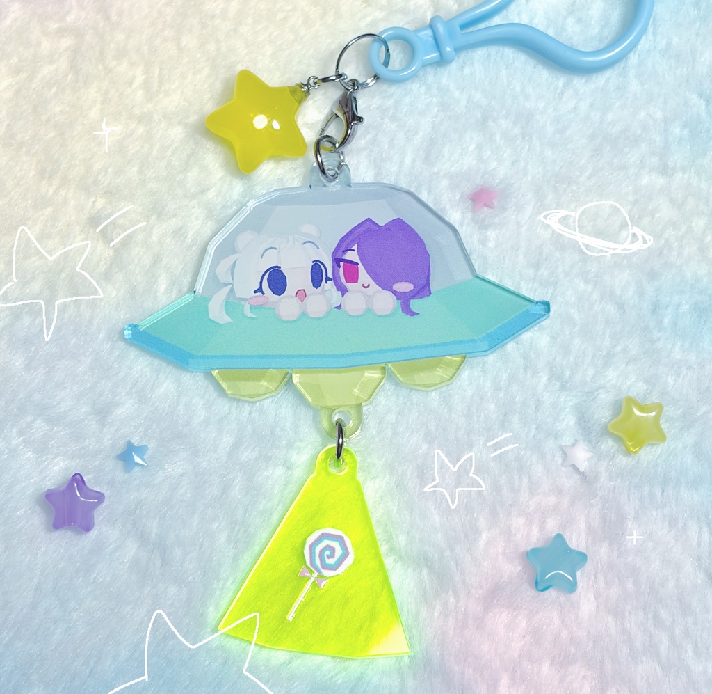 オカルト部ローポリゆらゆらUFOアクキー