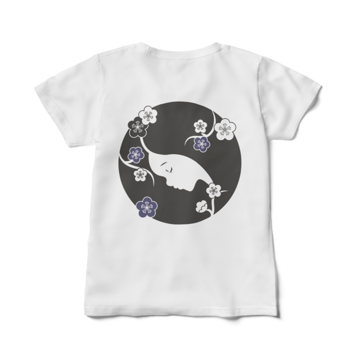 花びらのウィンクT 背面デザイン3種 レディース(襟ぐり広め)M/L