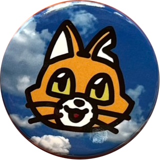 青空真顔キャットCノーマルバッジ