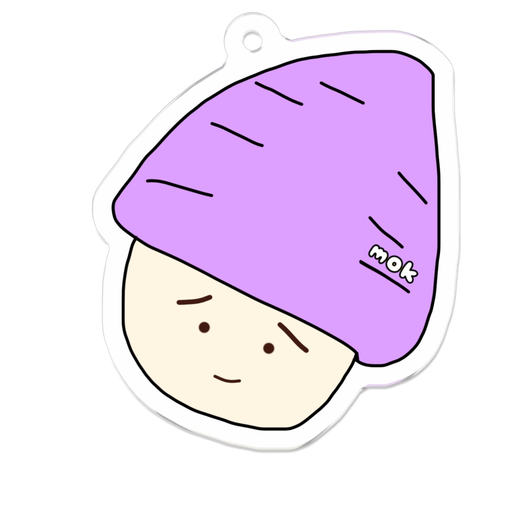 ゆびモックン アクキー(紫系の色)