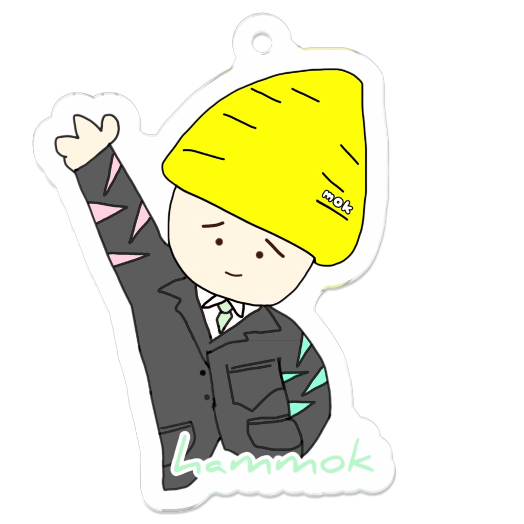 スーツで決め込む爽やかスーツハンモックアクキー