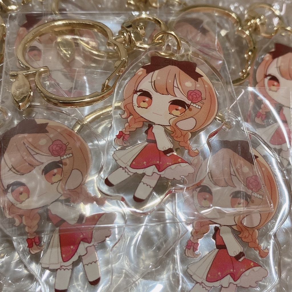 ちびりむアクリルキーホルダー(りんごちゃん)