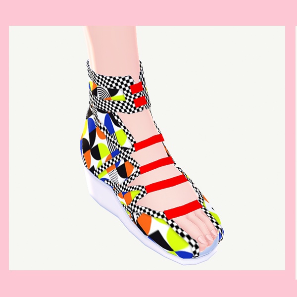 ◆ジオメトリックパンプス【Vroid用衣装テクスチャー】